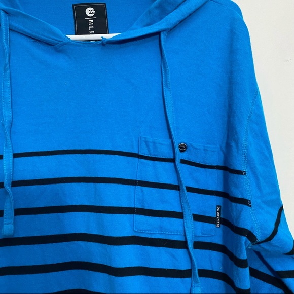 BILLABONG striped hoodie striped color blocked side and chest 100% cotton knit M - Picture 2 of 12